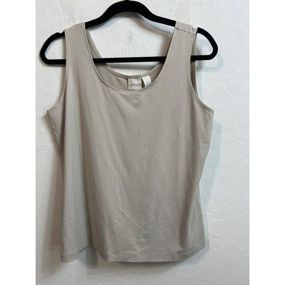 Chico's Sz 2 (US 12/14) Nude Color Tank Top Base Layer - Picture 1 of 5